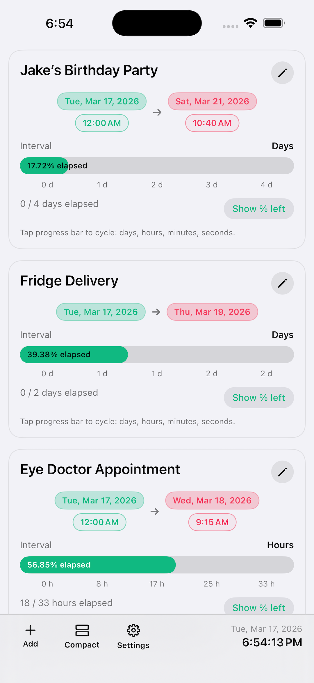 Progress Trail app screenshot 1